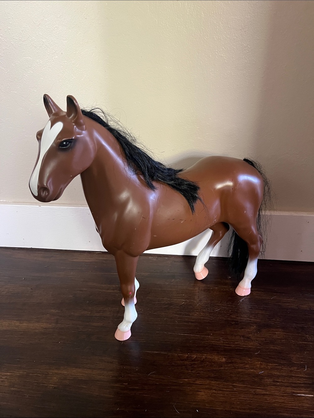 Our Generation Brown & White Toy Horse with Black Mane - Kids Toy
